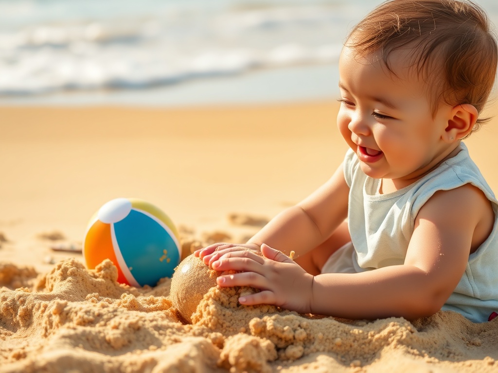 Fotografii de neuitat: cum să surprinzi momentele de la plajă cu bebe